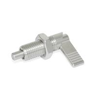 GN 721.6 Stainless Steel Cam Action Indexing Plunger with 180° Limit Stop with Locking Function